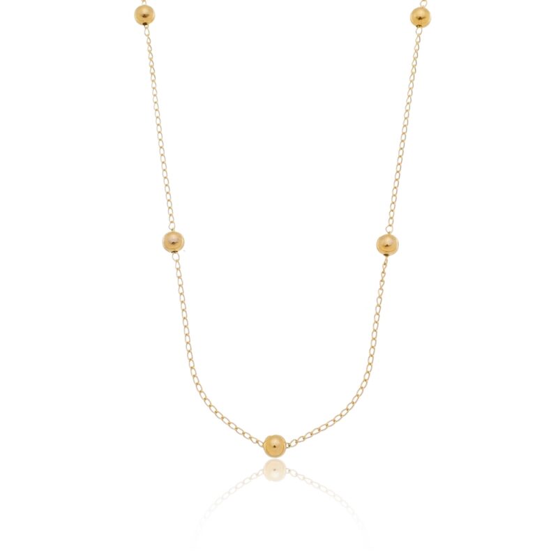Colar Bolinhas Banhado a Ouro 18k