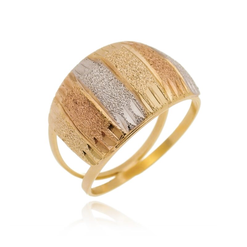 Anel 3 Tons Banhado a Ouro 18k