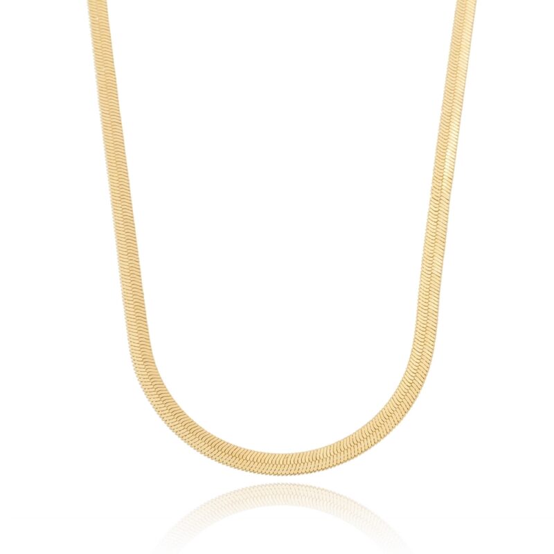 Gargantilha Malha Italiana Banhada Ouro 18k