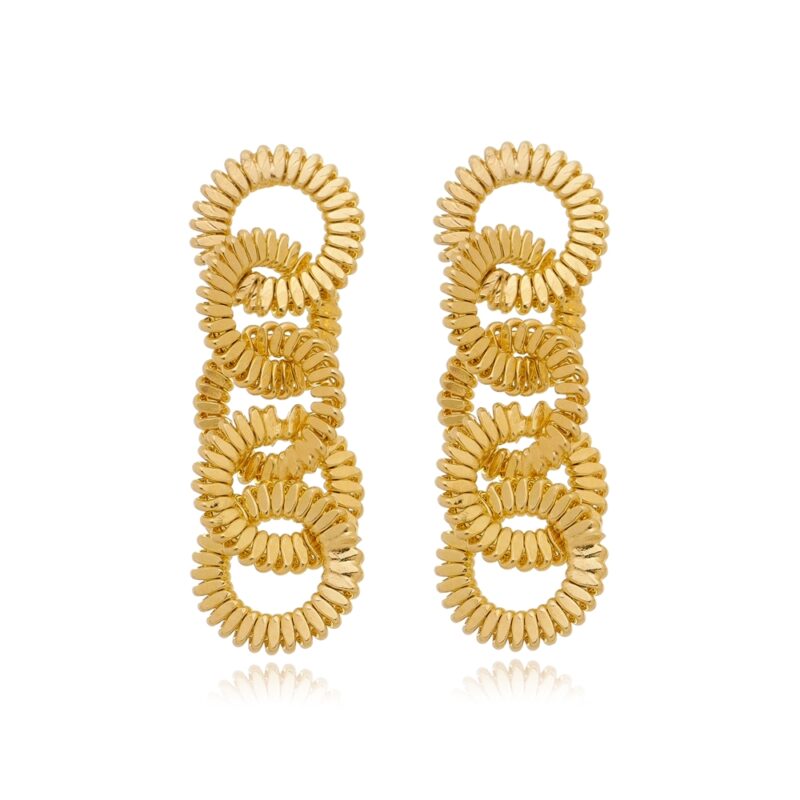 Brinco 5 Argolas Banhado a Ouro 18k