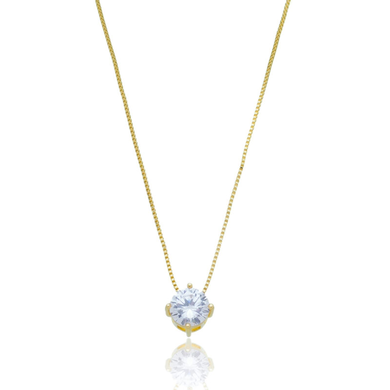 Gargantilha Ponto de Luz Banhada a Ouro 18k