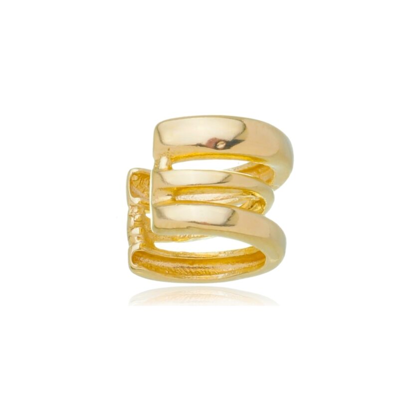 Piercing Fake Três Argolas Banhado a Ouro 18k