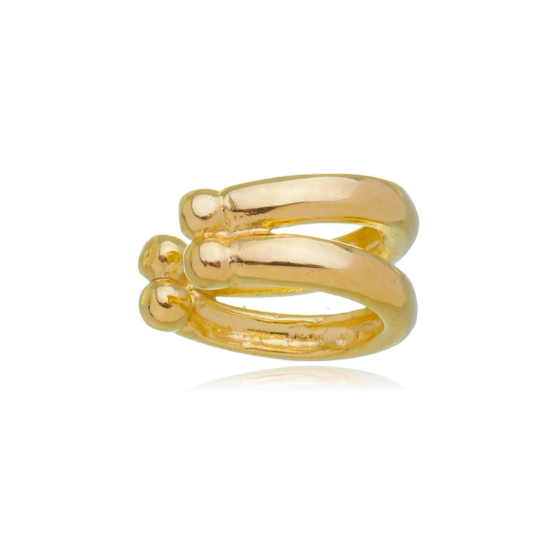 Piercing Fake 2 Argolas Banhado a Ouro 18k
