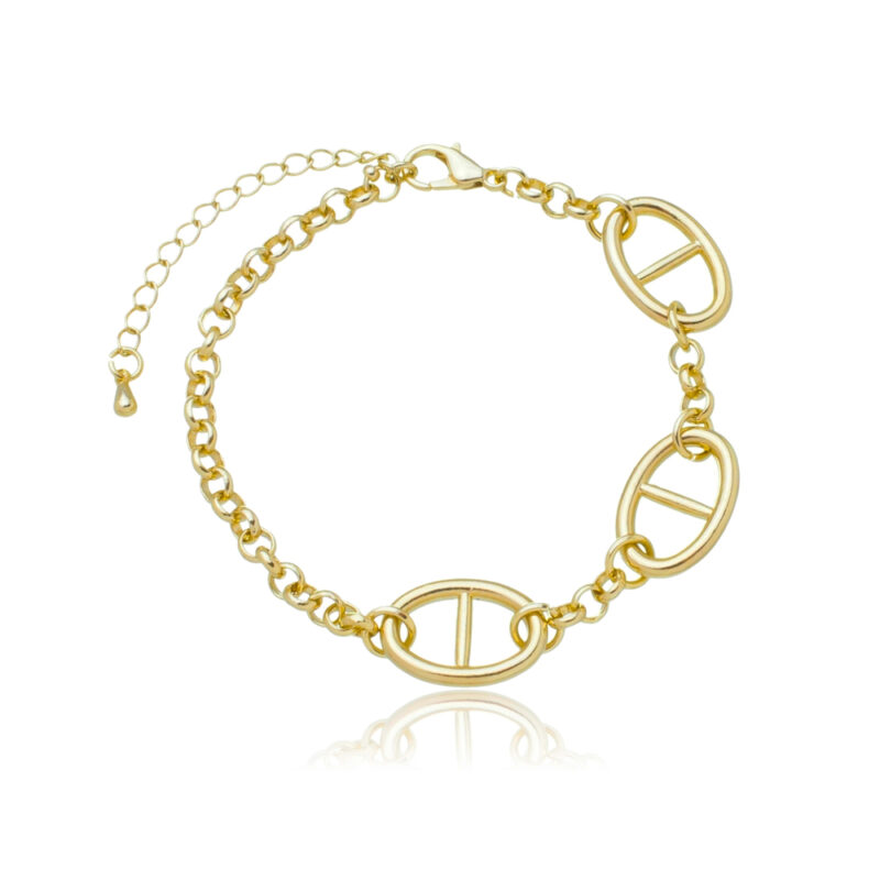 Pulseira Elos Banhada a Ouro 18k